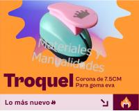 Troquel Perforadora Corona de 7.5cm para goma Eva Foami